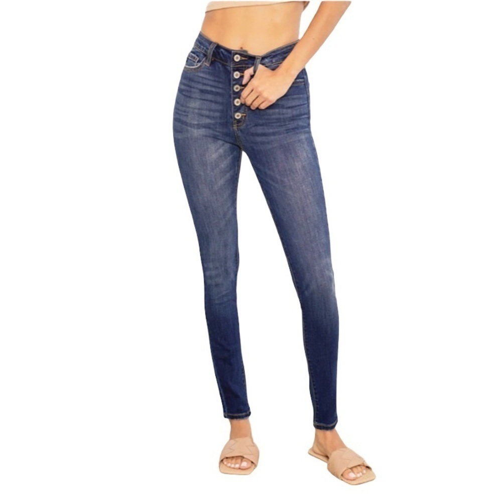 KANCAN Dark Wash‎ Lyla High Rise Super Skinny Jeans
